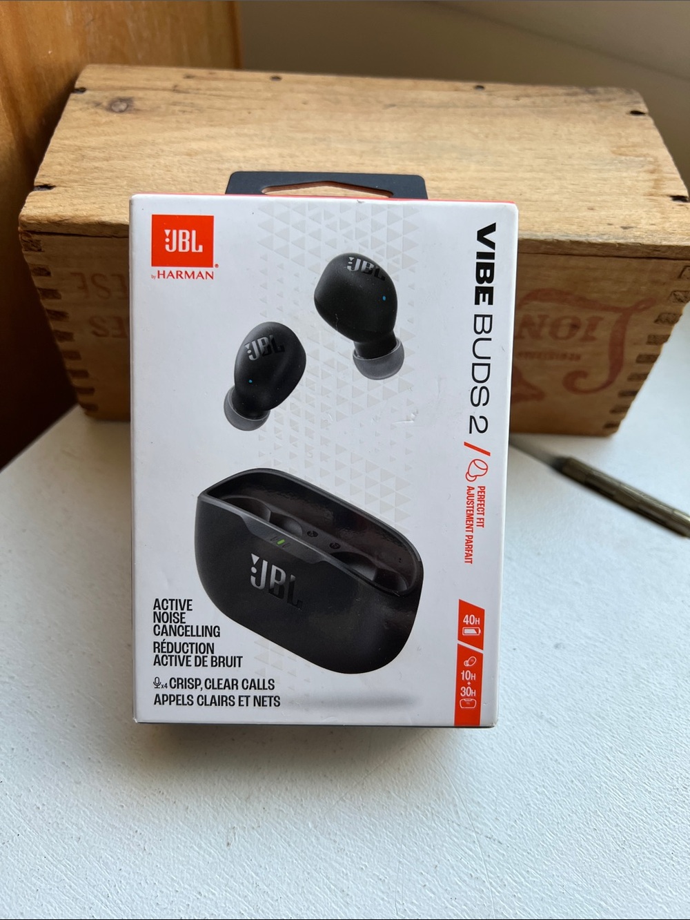 JBL Vibe Buds 2 True Wireless Earbuds - Black Bluetooth Noise Canceling open box